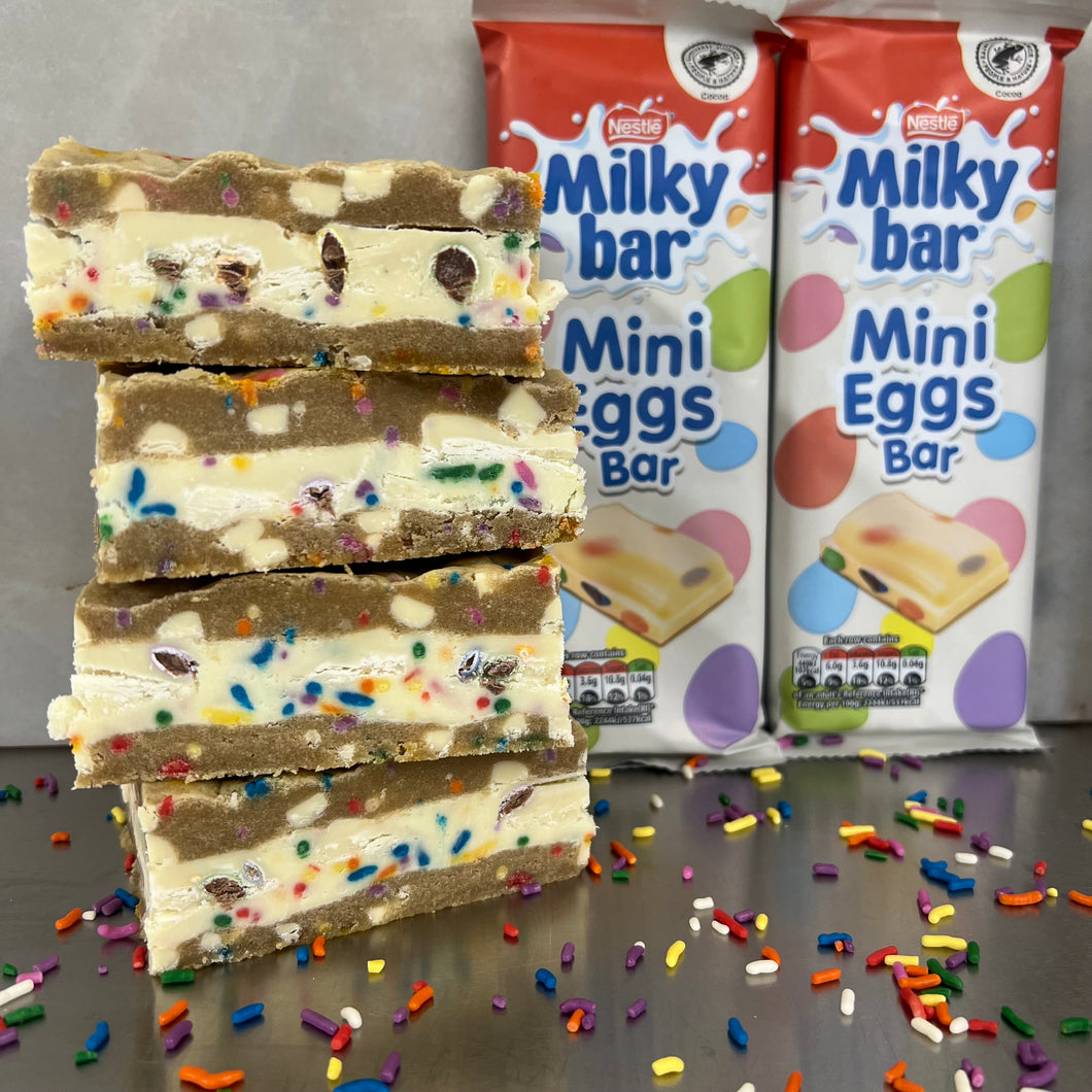 Funfetti Milkybar Mini Egg Cookie Bar