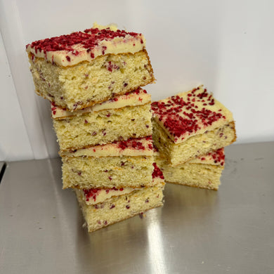 Raspberry & White Chocolate Sponge Cake