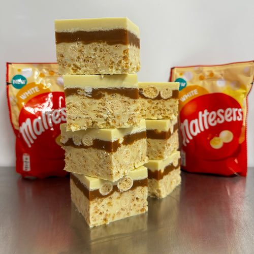 White Chocolate Malteser Millionaires Crispy