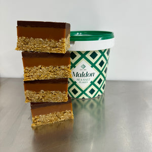 Dark Chocolate & Sea Salt Millionaires Flapjack 🍫