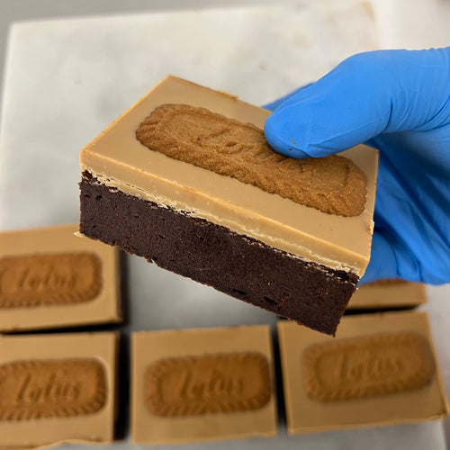 Lotus Biscoff Stuffed Brownie