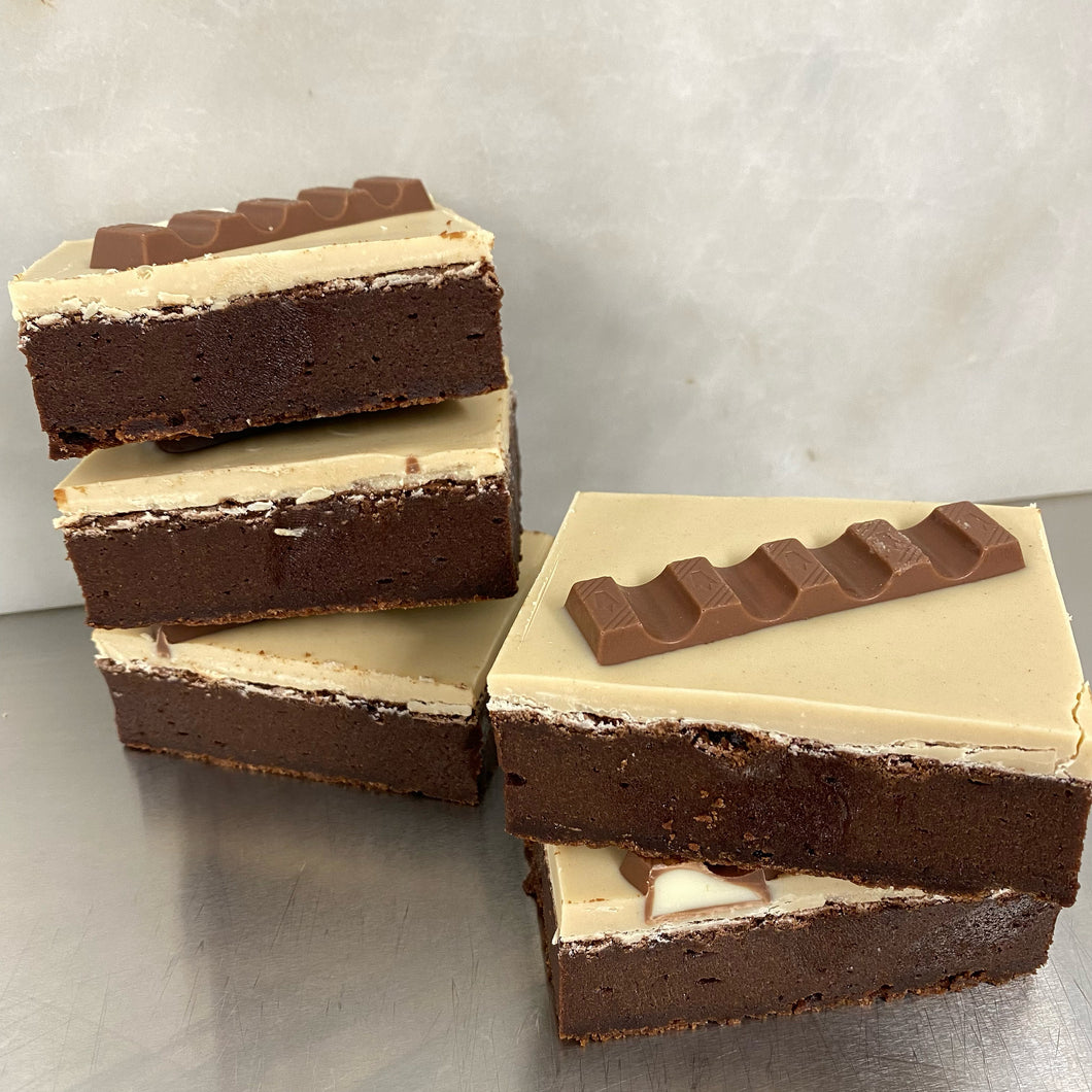 Kinder Crème Stuffed Brownie