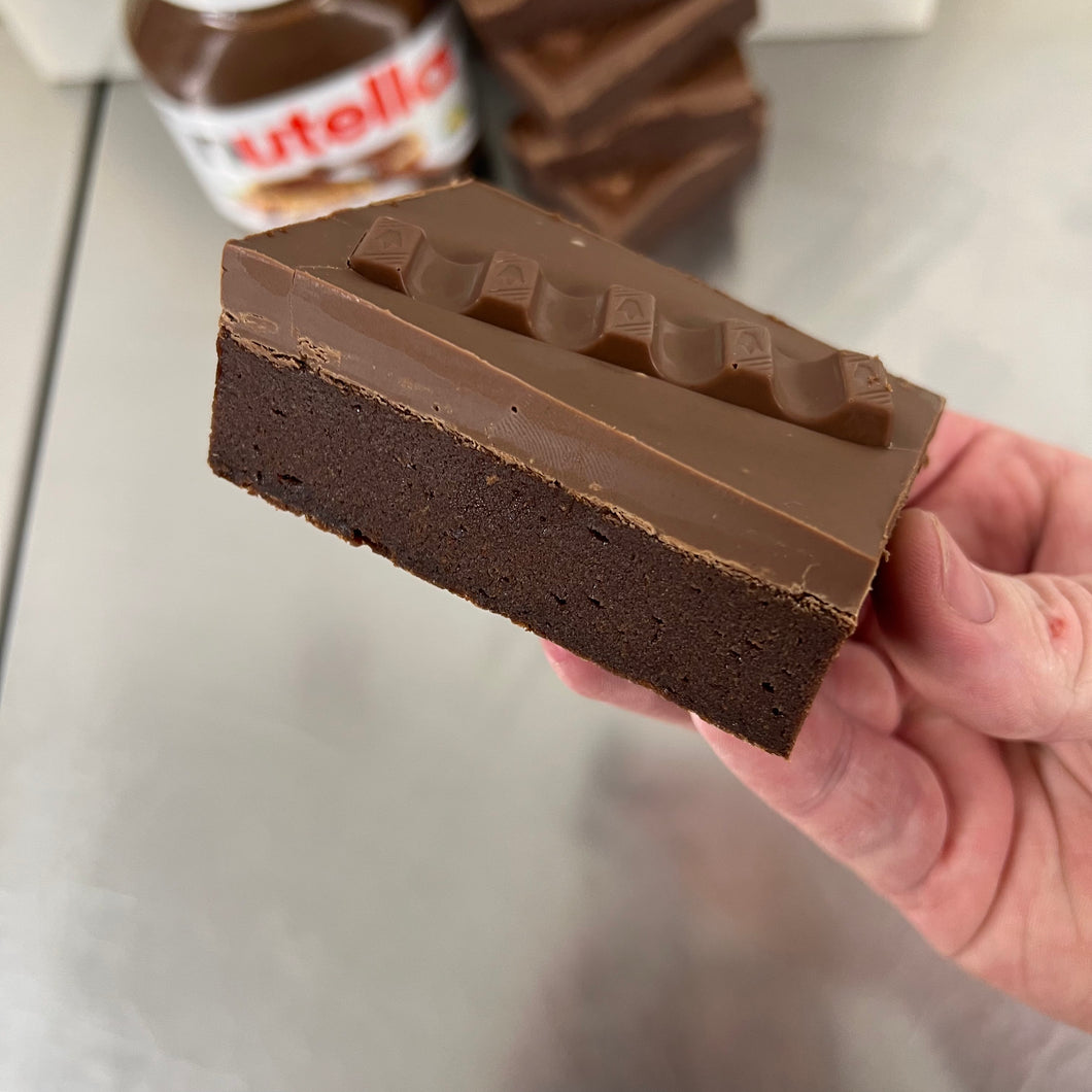 Nutella & Kinder Stuffed Brownie